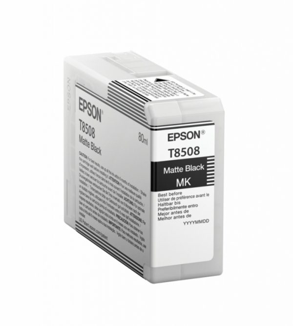 Cartucho Epson UltraChrome HD Negro Mate 80ml SC-P800                         .