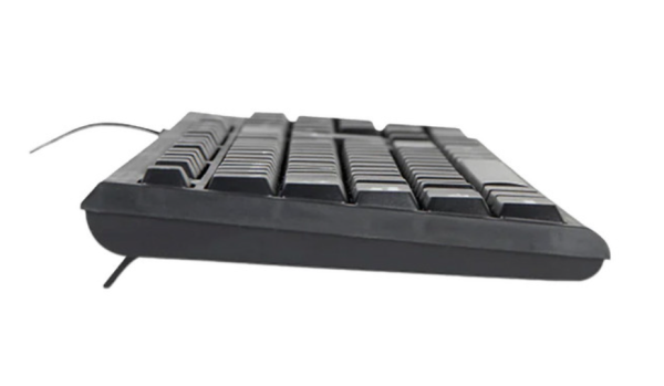 Teclado alámbrico Techzone TZ16TEC01-ALA, con conexión USB, en color negro y distribución en español. - Image 3