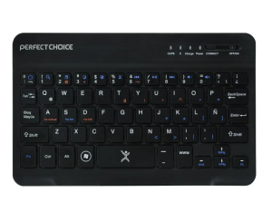 Mini teclado inalámbrico Bluetooth Perfect Choice, universal y ultradelgado