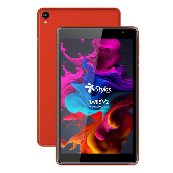Tableta Stylos TARIS V2 - 20.3cm (8") - UNISOC T310 Quad-core (4 núcleos)) - 2GB - 32GB Almacenamiento - Android 11 - Rojo - Cortex A75 Single-Core (1 Core) 1.80GHz + Cortex A55 Triple-core (3 núcleos) 2GHz - Upto 512GB Memory Card Supported Capacity - microSD, TransFlash Soportado - 1280 x 800 - Tecnología conmutación en el mismo plano (In-plane Switching, IPS) Pantalla - 300Kilopixel Cámara frontal