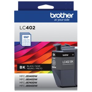 Cartucho Brother LC402BK Negro, 550 Páginas