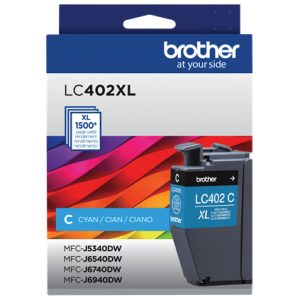 Cartucho Brother LC402XL Alto Rendimiento Cian, 1500 Páginas