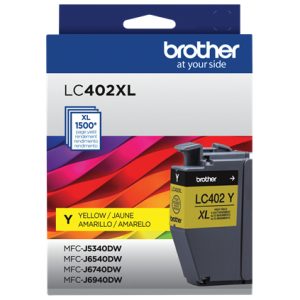 Cartucho Brother LC402XLYS Alto Rendimiento Amarillo, 1500 Páginas