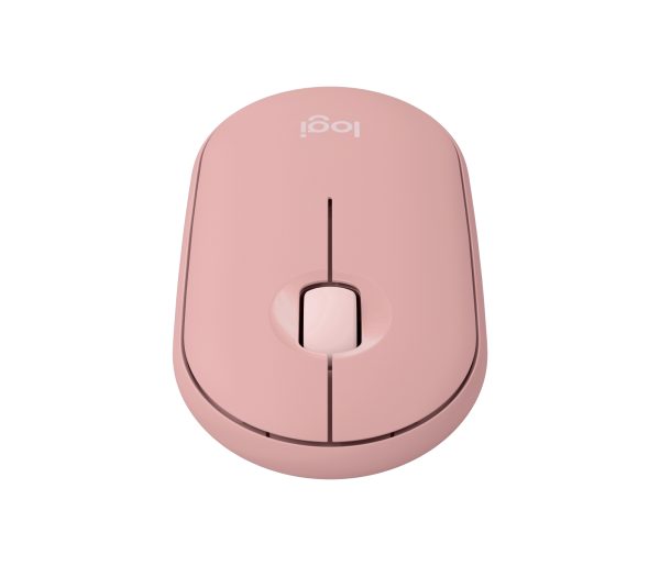 Logitech Pebble M350S Mouse - Bluetooth - USB - Óptico - 3 Botón(es) - Rosa - Inalámbrico - 10m - 4000 dpi - Rueda de desplazamiento - Simétrico - 1 x AA Battery Supported