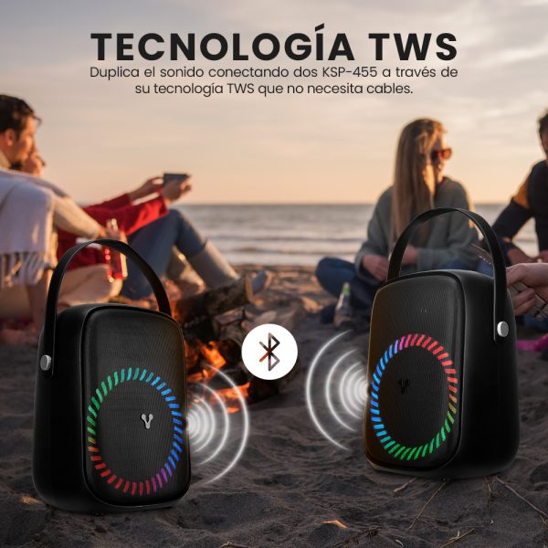 Vorago Bocina KSP-455, Bluetooth, Inalámbrico, Negro - Image 4