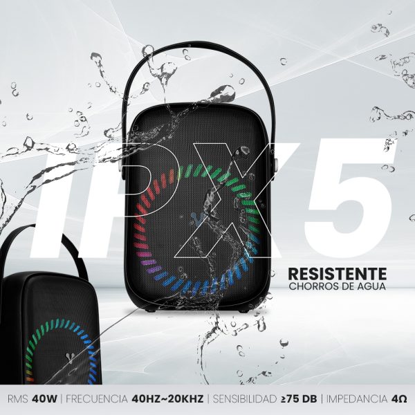 Vorago Bocina KSP-455, Bluetooth, Inalámbrico, Negro - Image 5