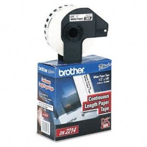Brother Cartucho de etiquetas - 11.94mm Width x 30.48m Longitud - Rectángulo - Térmica - Blanco - 1 / Rollo