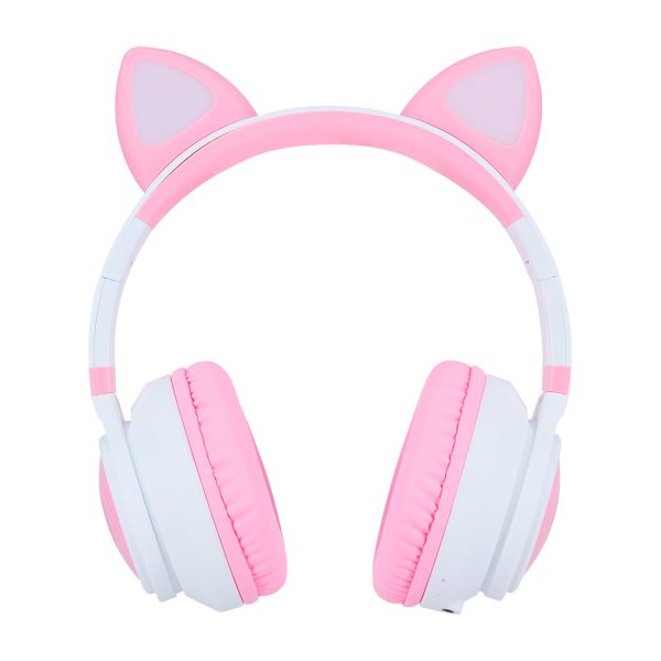 Vorago Audífonos con Micrófono RGB HPB-300-K, Bluetooth/3.5m, Inalámbrico, Rosa/Blanco - Image 2