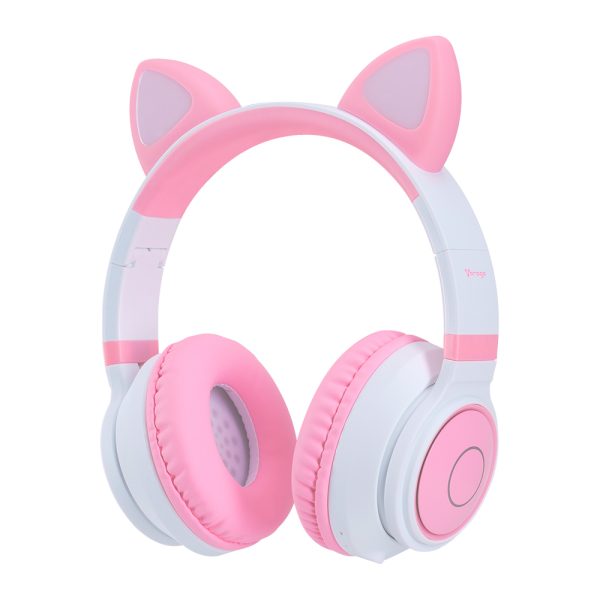 Vorago Audífonos con Micrófono RGB HPB-300-K, Bluetooth/3.5m, Inalámbrico, Rosa/Blanco - Image 3
