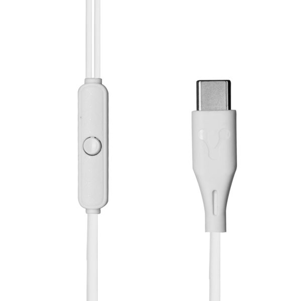 Vorago Audífonos Intrauriculares con Micrófono EP-306-WH, Alámbrico, 1.2 Metros, USB-C, Blanco - Image 5