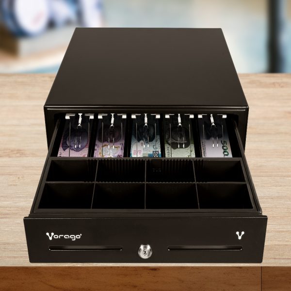 Caja Vorago CD-100 - 5 Billete - 8 Moneda, - Accionado por la impresora - Metálico - Negro - Image 5