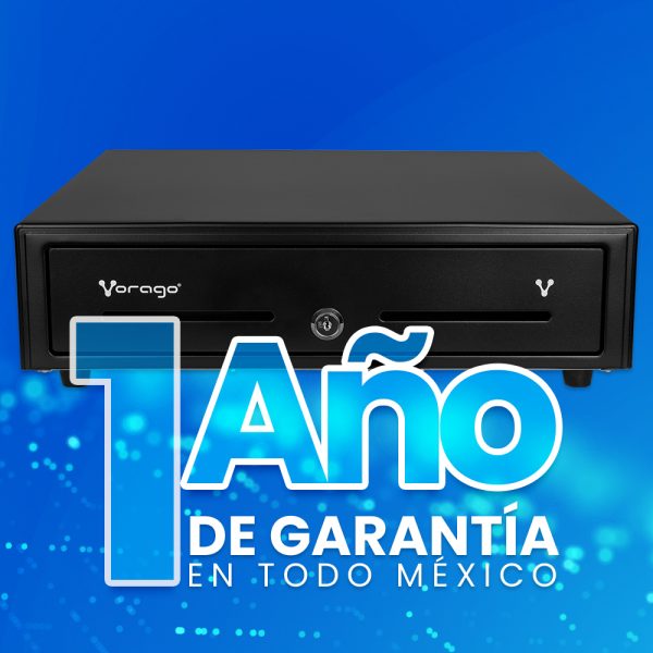 Caja Vorago CD-100 - 5 Billete - 8 Moneda, - Accionado por la impresora - Metálico - Negro - Image 8