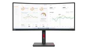 Monitor LED Lenovo ThinkVision T34w-30 34" (863.6mm) Class UWQHD Pantalla curva - 21:9 - Negro oscuro - 86.4cm (34") Viewable - Vertical Alignment (VA) - WLED Retroiluminación - 3440 x 1440 - 16,7 Millones de colores - 350cd/m² - 4ms - 60Hz Refresh Rate - HDMI - DisplayPort - Concentrador USB