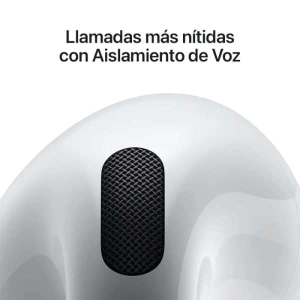 Auricular Apple AirPods 4 True Wireless Auricular Estéreo - Blanco - Siri - Binaural - Intrauditivo - Bluetooth AIRPODS 4 CON CANCELACINACTIVA DE RUIDO - Image 6