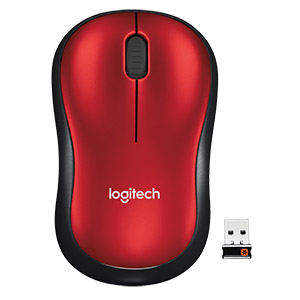 MOUSE M185 INALAMBRICO CONEXIÓN PLUG AND PLAY COLOR NEGRO/ROJO