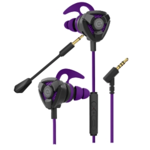 Easy Line Audífonos Gamer Storm, Alámbrico, 1.2 Metros, 3.5mm, Negro/Morado