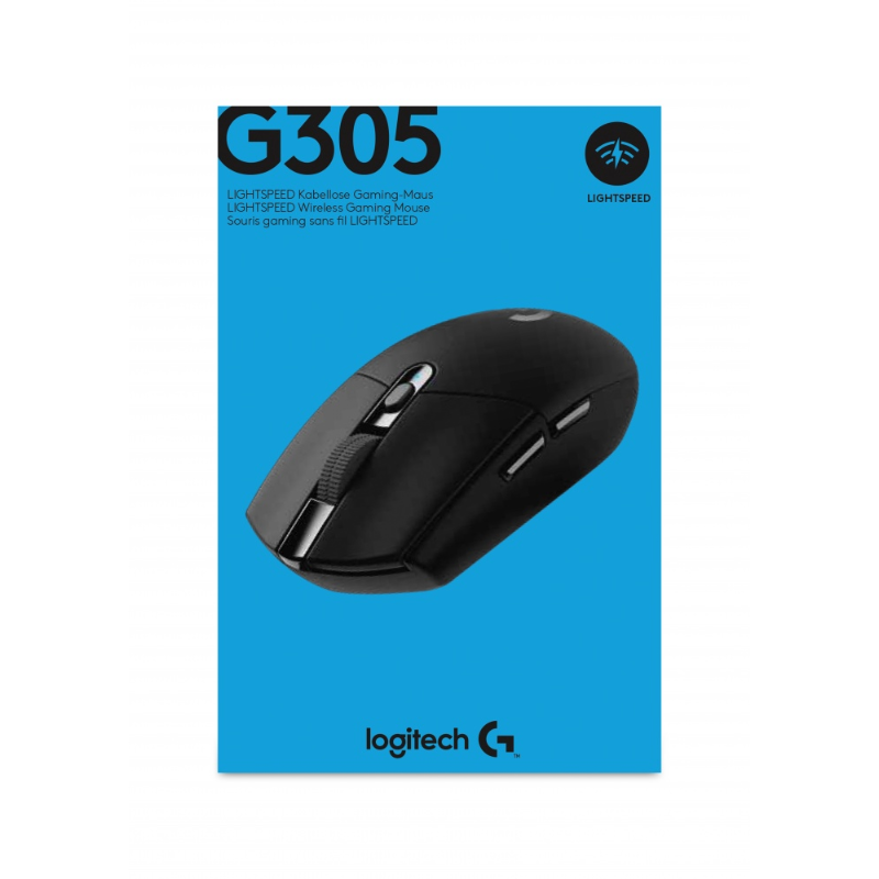 Logitech G305 Ratón de juego - Radiofrecuencia - USB - Óptico - 6 Botón(es) - Negro - Inalámbrico - 12000 dpi - Imagen 8