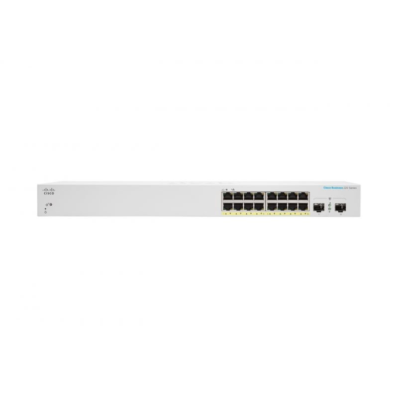Switch Cisco Gigabit Ethernet Business CBS220, 16 Puertos PoE 10/100/1000 + 2 Puertos SFP, 130W, 36 Gbit/s, 8.192 Entradas - Administrable - Imagen 7