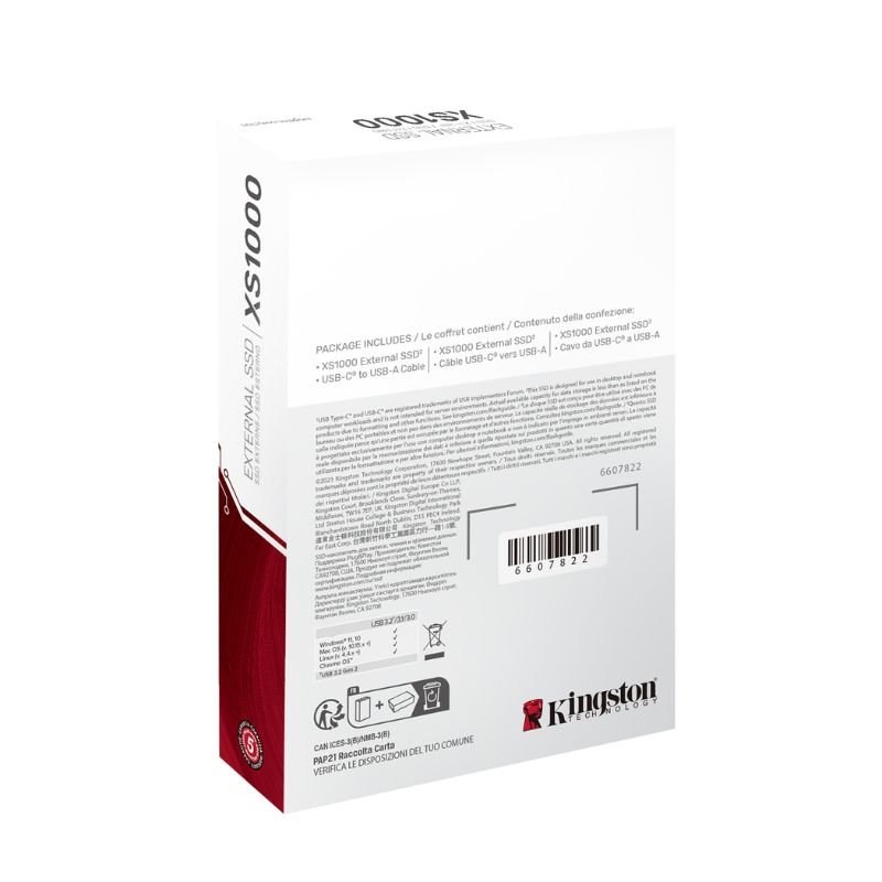 SSD ESTADO SOLIDO KINGSTON PORTATIL 2TB XS1000 USB 3.2 GEN 2 - Imagen 4