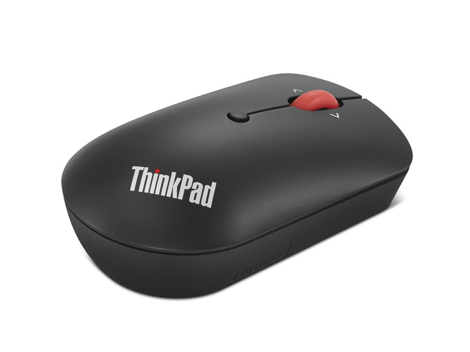 Lenovo ThinkPad Mouse - Radiofrecuencia - USB Tipo C - Óptico Azul - 6 Botón(es) - Negro - Inalámbrico - 2.40GHz - 2400 dpi - Rueda inclinable - Simétrico