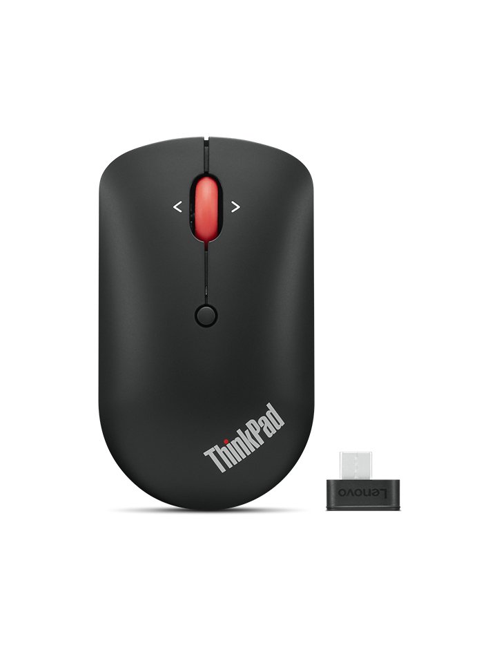 Lenovo ThinkPad Mouse - Radiofrecuencia - USB Tipo C - Óptico Azul - 6 Botón(es) - Negro - Inalámbrico - 2.40GHz - 2400 dpi - Rueda inclinable - Simétrico - Imagen 2
