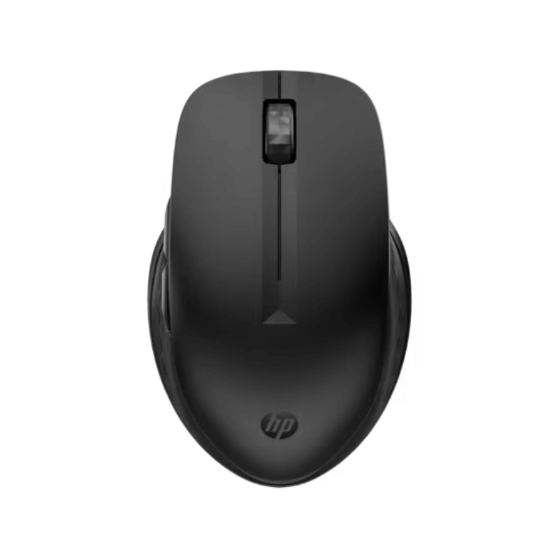 Mouse inalámbrico HP 435, Bluetooth® 5.0 y Wireless 2.4Ghz, Hasta 4000 ppp, 4 botones programables, Compatible conMicrosoft Windows® macOS® ChromeOS; Color negro, 77 % de plástico reciclado posconsumo; El embalaje es reciclable, 1 año de garantía.