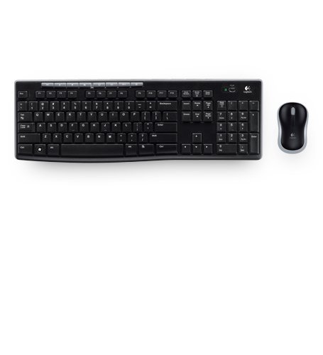 Kit de Teclado y Mouse Logitech MK270, Inalámbrico, USB, Negro (Español)
