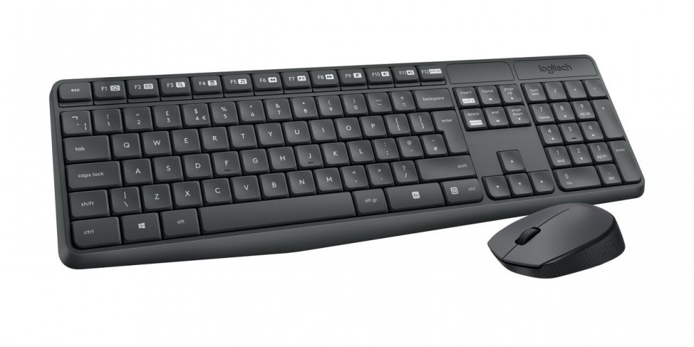 Kit de Teclado y Mouse Logitech MK235, Inalámbrico, USB, Negro (Español)