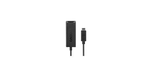 Lenovo Adaptador USB C Macho - RJ-45 Hembra, Negro