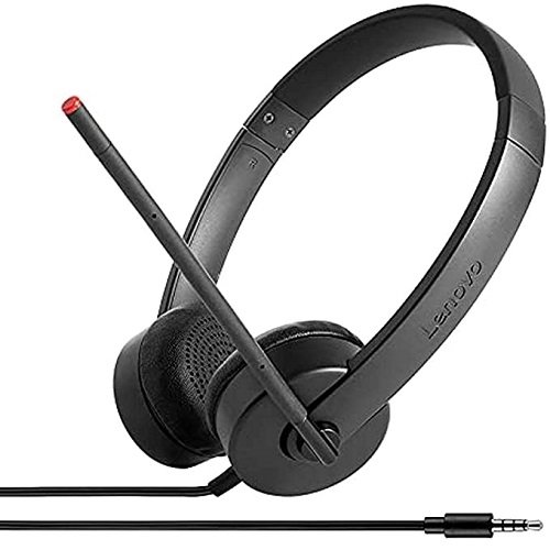 Lenovo Auriculares Stereo Analog, Alámbrico, 3.5mm, Negro