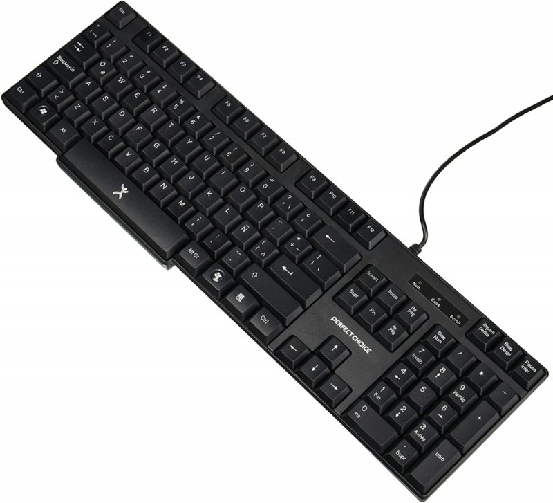 Teclado Perfect Choice PC-200970, Alámbrico, USB, Negro - Resistente a Derrames (Español) - Imagen 2