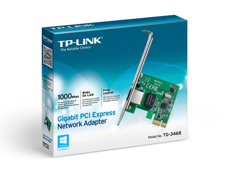 TP-Link TG-3468 Tarjeta de Red PCI Express, Alámbrico, IEEE 802.3/3u/3ab, 802.3x, 802.1q/1p - Imagen 2