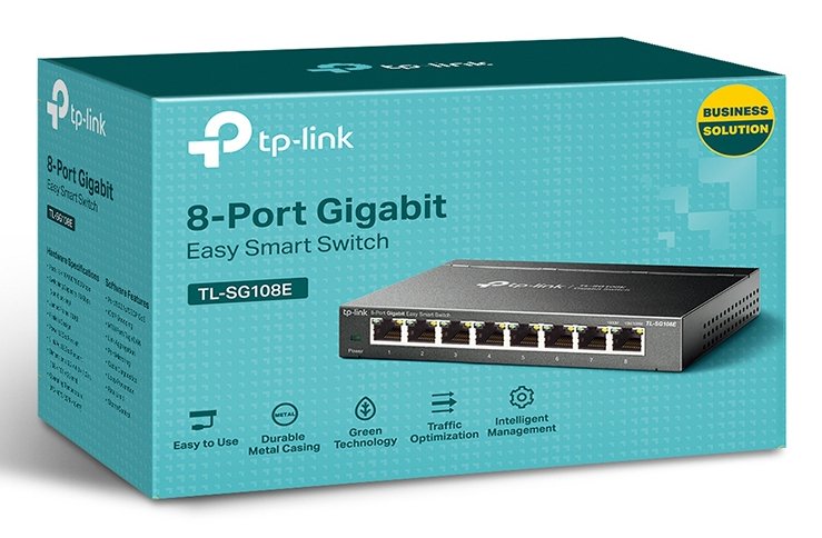 TP-Link EasySmart TL-SG108E 8 Puertos Conmutador Ethernet - 10/100/1000Base-T - 2 Capa compatible - De Escritorio, Montable en bastidor - 3Año(s) Garantía limitada - Imagen 3