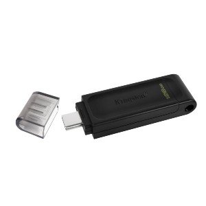 Memoria USB Kingston DataTraveler 70, 128GB, USB-C 3.0, Negro - Imagen 3