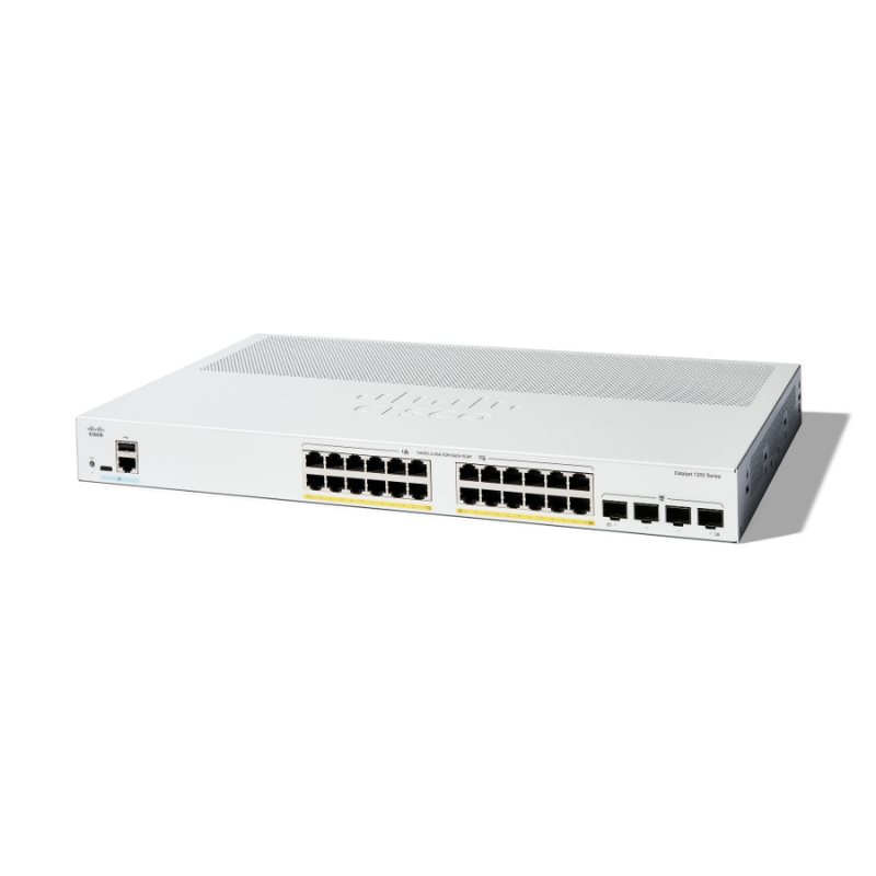 Switch Cisco Gigabit Ethernet Catalyst 1200, 28 Puertos PoE+ 10/100/1000Mbps + 4 Puertos SFP, 195W, 56 Gbit/s, 8000 Entradas - Administrable