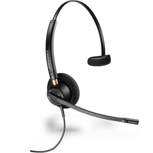 Poly Audífono Monoaural EncorePro 510 con Noise-Canceling, Alámbrico, Quick Disconnect (QD), Negro