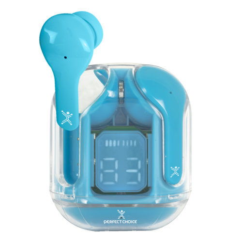 Perfect Choice Audífonos Intrauriculares ClearBeat, Inalámbrico, Bluetooth, Azul