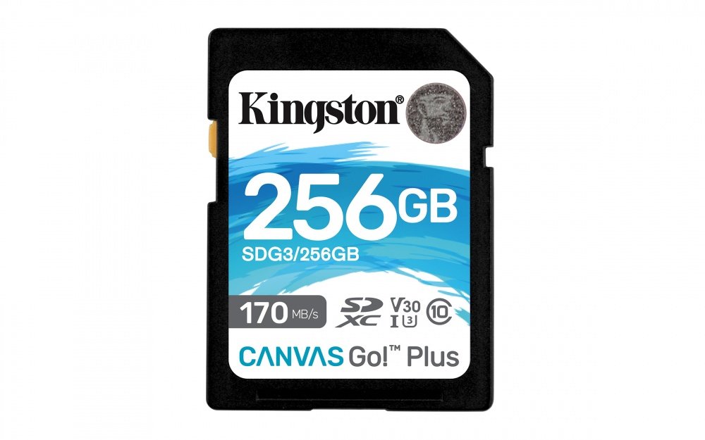 Memoria Flash Kingston Canvas Go! Plus, 256GB SDXC UHS-I Clase 10