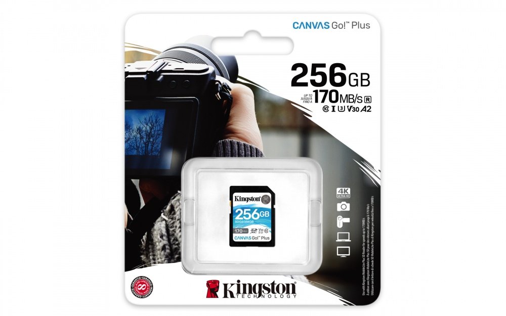 Memoria Flash Kingston Canvas Go! Plus, 256GB SDXC UHS-I Clase 10 - Imagen 3