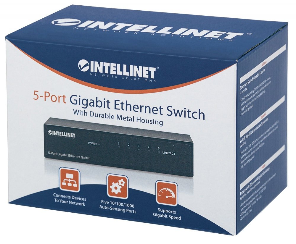 Switch Intellinet Gigabit Ethernet 530378, 5 Puertos 10/100/1000Mbps, 1024 Entradas - No Administrable - Imagen 8