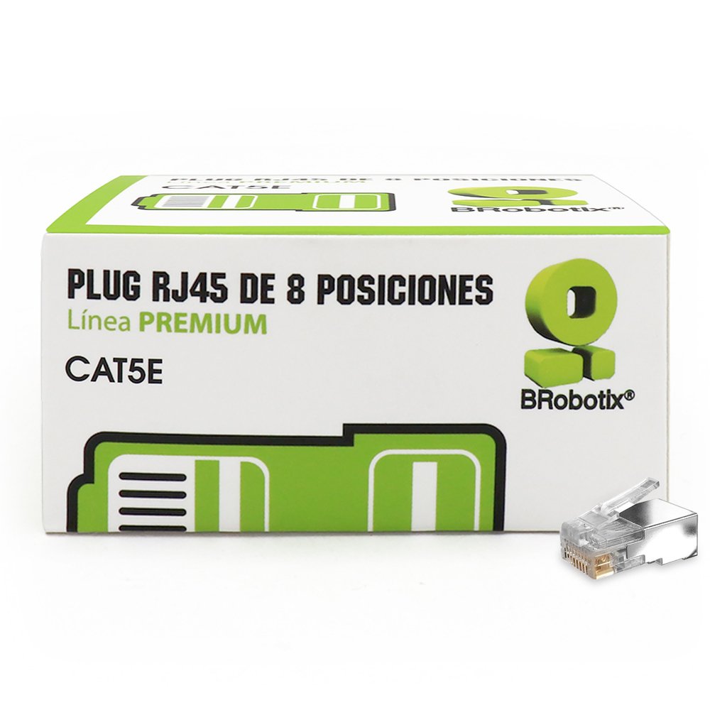 BROBOTIX PLUG RJ45 CAT6 STP 100 PIEZAS - Conector RJ45 Panel de Parcheo Cable Patch Blindado Shielded