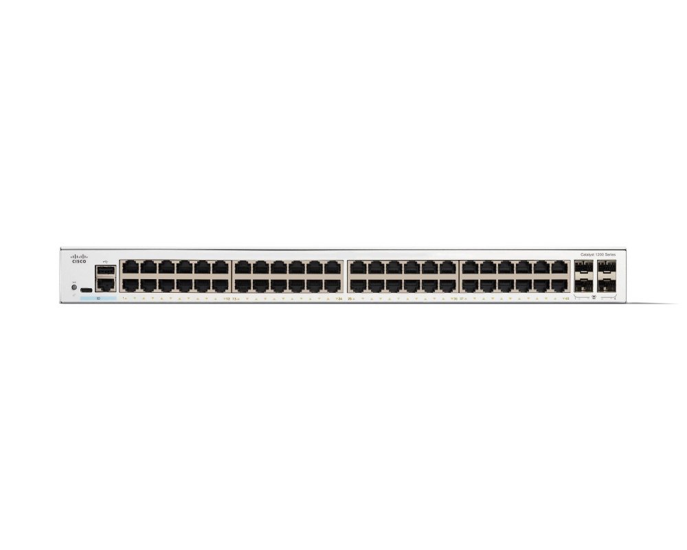 Switch Cisco Gigabit Ethernet Catalyst 1200, 48 Puertos + 4 Puertos SFP, 104 Gbit/s - Administrable - Imagen 2