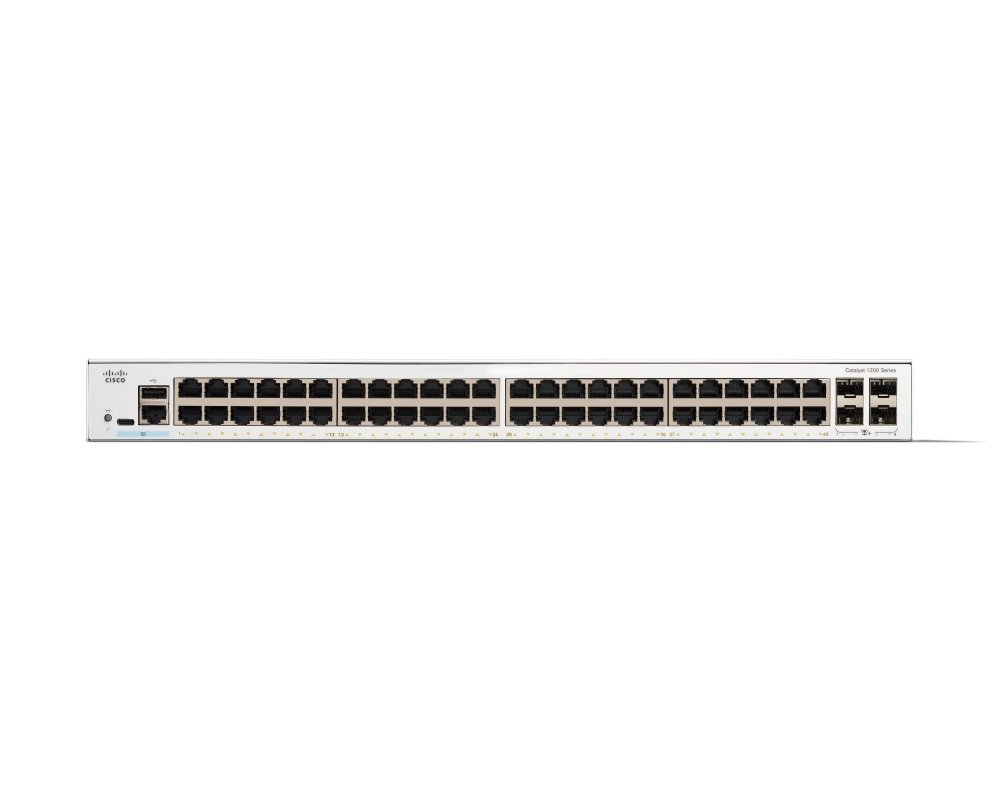 Switch Cisco C1200-48T-4X, 48 Puertos Gigabit Ethernet 10/100/1000, 4 Puertos SFP+, 176 Gbit/s, 16000 Entradas, Administrado - Imagen 2