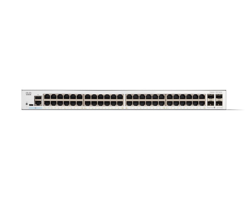 Switch Cisco Gigabit Ethernet Catalyst 1300, 48 Puertos 10/100/1000Mbps + 4 Puertos SFP, 104 Gbit/s - Administrable - Imagen 2