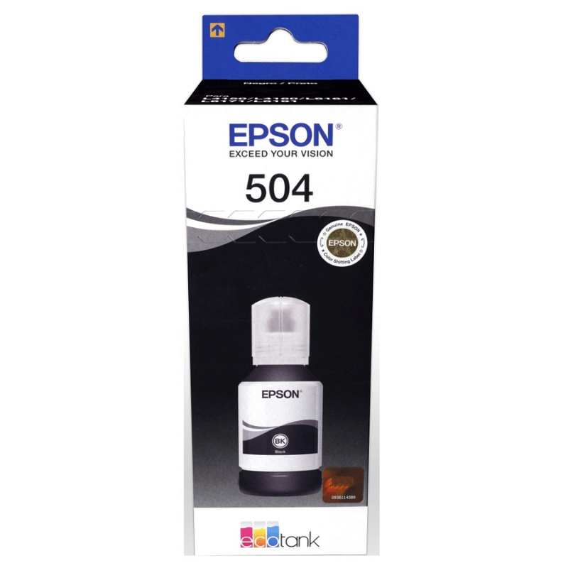 Tanque de Tinta Epson T504 Negro, 127ml, 6.000 Páginas