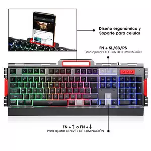 TECLADO COMBO USB ILUMINADO - Imagen 4